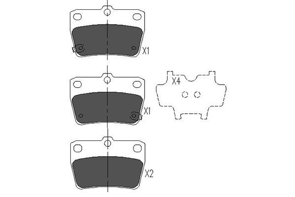 KAVO PARTS Bremžu uzliku kompl., Disku bremzes KBP-9068